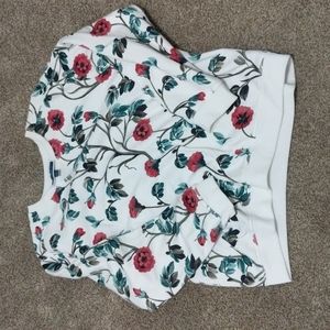 karen scott sport rose print crewneck